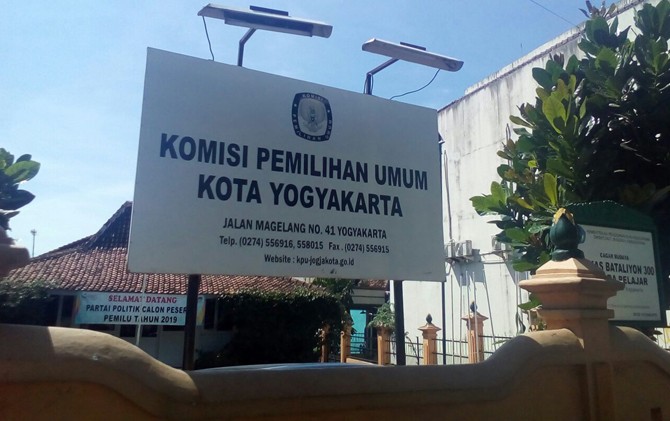 Kantor KPU Kota Yogyakarta yang ada di Jalan Magelang No 41, Yogyakarta. - Image