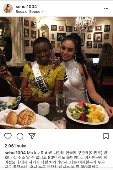 Miss Korea Cho Se Whee dan Miss Ghana Ruth Quarshie - Image