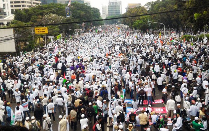 Aksi 212 yang digelar 2 Desember 2016 lalu. Setara Insitute mengklaim bahwa Reuni Akbar 212 merupakan gerakan politik - Image