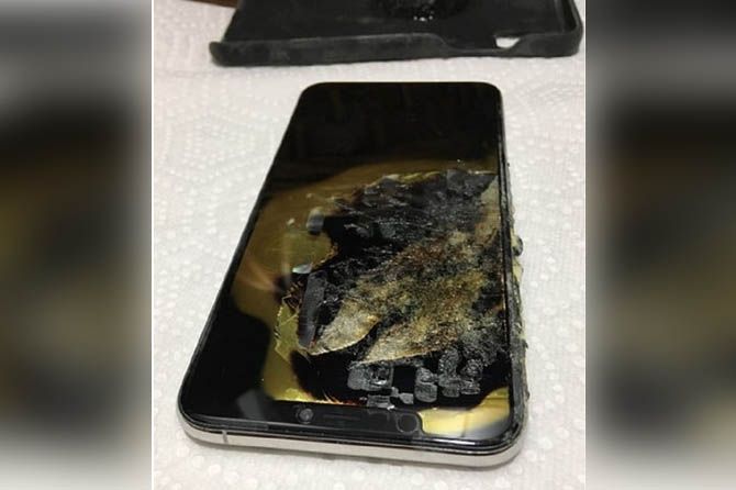 iPhone XS Max yang mendadak terbakar. Kejadian nahas menimpa pria di Ohio, Amerika Serikat (AS), Josh Hillard. - Image