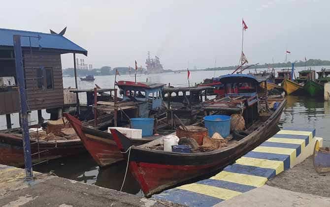 Kapal pukat trawl yang diamankan Polda Sumut. - Image