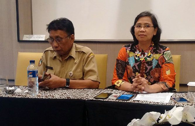 KOTA LAYAK ANAK: Deputi Menteri PPPA Bidang Tumbuh Kembang Anak, Kementerian Pemberdayaan Perempuan, Perlindungan Anak (PPPA), Lenny N Rosalin saat memberikan penjelasan, Senin (15/10). - Image