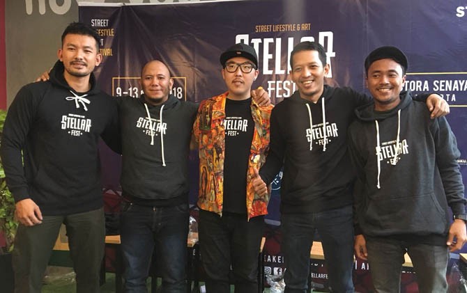 Jumpa pers jelang Stellar Fest 2018 di kawasan Tanjung Duren, Jakarta Barat, Rabu (28/3). - Image