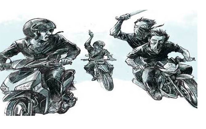 Ilustrasi aksi pembegalan - Image