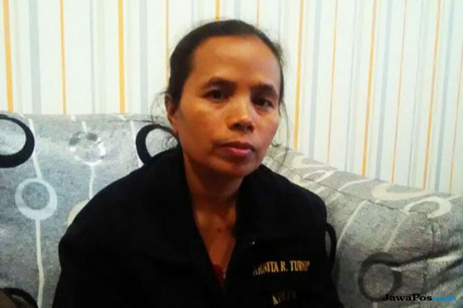 Lisnawati Turnip saat ditemui di Kantor Ombudsman RI Perwakilan Sumut, Selasa (31/7). - Image