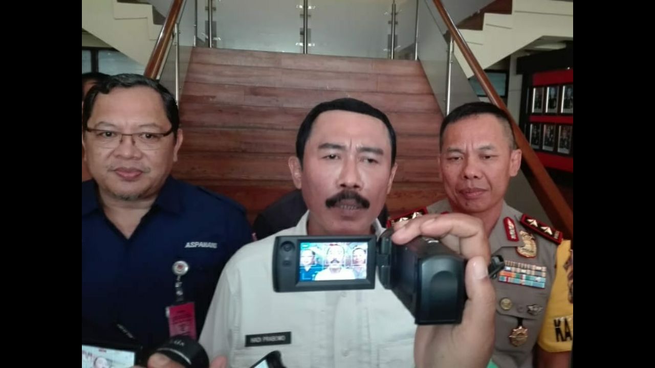 Pj Gubernur Sumsel, Hadi Prabowo saat ditemui di Mapolda Sumsel - Image