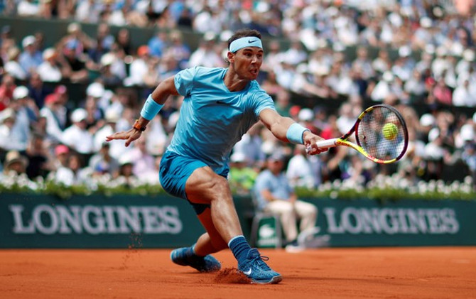 Rafael Nadal lolos ke babak 16 besar turnamen Prancis Terbuka 2018. - Image