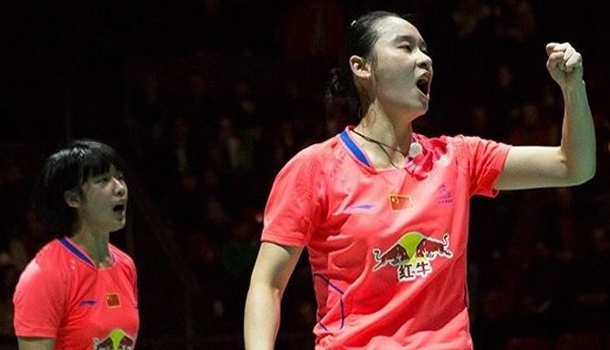 Mantan ganda putri Tiongkok Bao Yixin/Tang Yuanting - Image