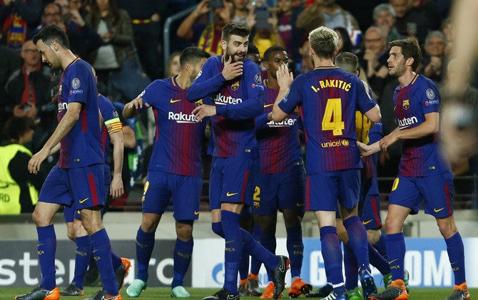 Tanpa gol dari Lionel Messi, Barcelona tetap bisa menang telak atas AS Roma, Kamis (5/4) dini hari WIB - Image