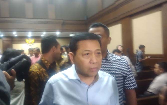 Terpidana korupsi e-KTP Setya Novanto di PN Tipikor, Jakarta Pusat, Selasa (18/9) - Image