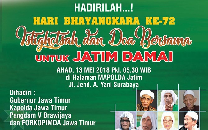 Acara Istighosah dan Doa Bersama Jatim Damai. - Image