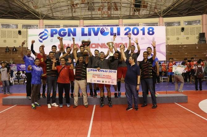 Tim voli putra Bhayangkara Samator menjuarai Livoli 2018 - Image