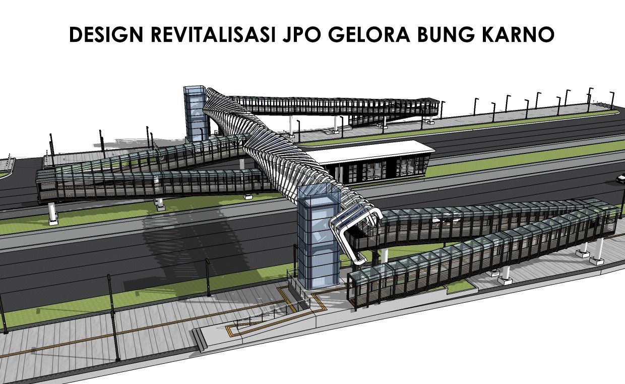 Desain revitalisasi JPO Gelora Bung Karno - Image
