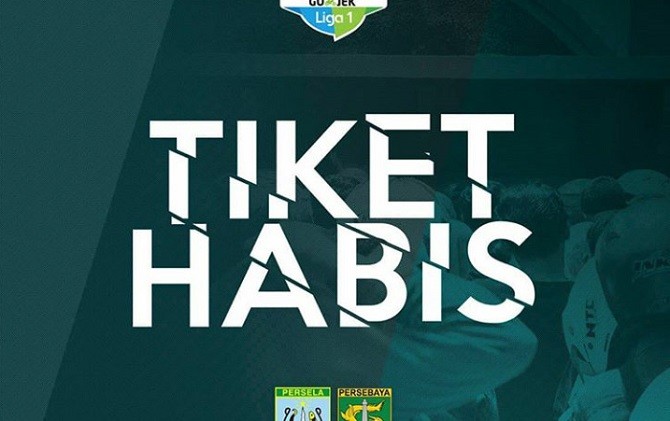 Persela mengumumkan bahwa tiket pertandingan lawan Persebaya telah habis terjual. - Image