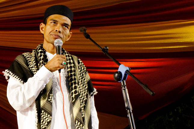 Ustad Abdul Somad atau UAS sewaktu mengisi ceramah di Aceh belum lama ini - Image