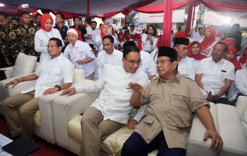 Ketua Umum Gerindra, Prabowo Subianto disarankan memilih Anies Baswedan dan Agus Harimurti Yudhoyono di Pilpres 2019 mendatang. - Image