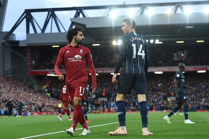 Man City belum mampu mengalahkan Liverpool di Stadion Anfield. - Image