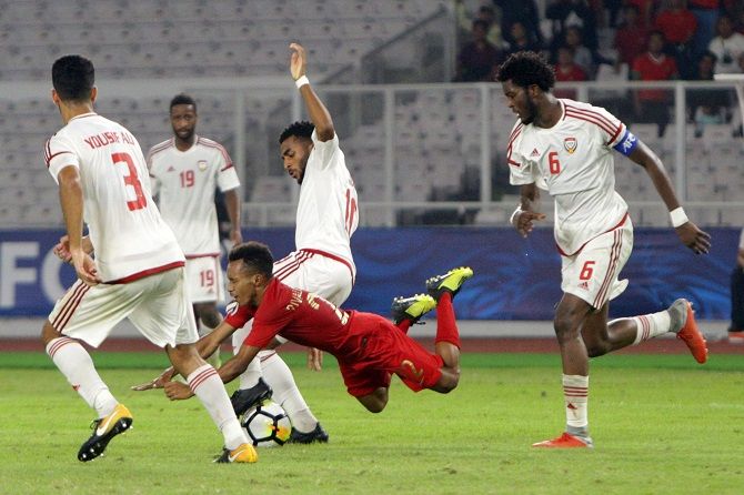 UEA U-19 bermain di bawah standar hingga kalah dari Indonesia U-19. - Image