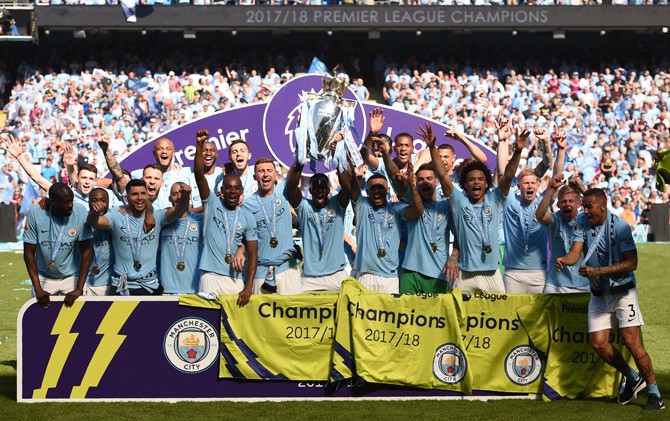 Man City merayakan gelar juara Premier League di Stadion Etihad - Image