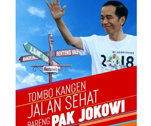 JALAN SEHAT: Selebaran kegiatan jalan sehat yang akan diadakan di Jalan Slamet Riyadi Solo, Minggu (30/9). - Image