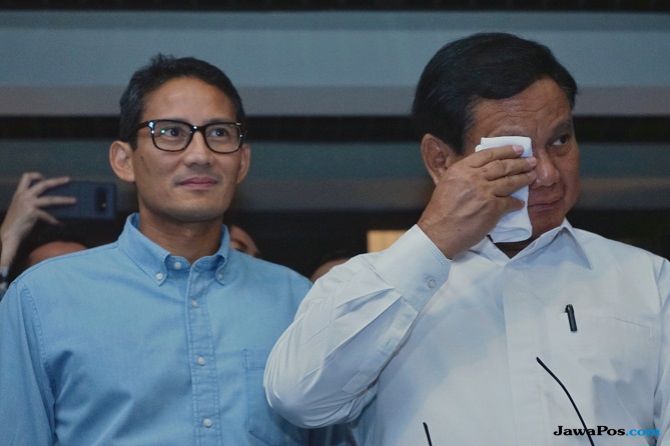 Dana kampanye pasangan calon nomor urut 02 Prabowo-Sandi mulai menipis. - Image