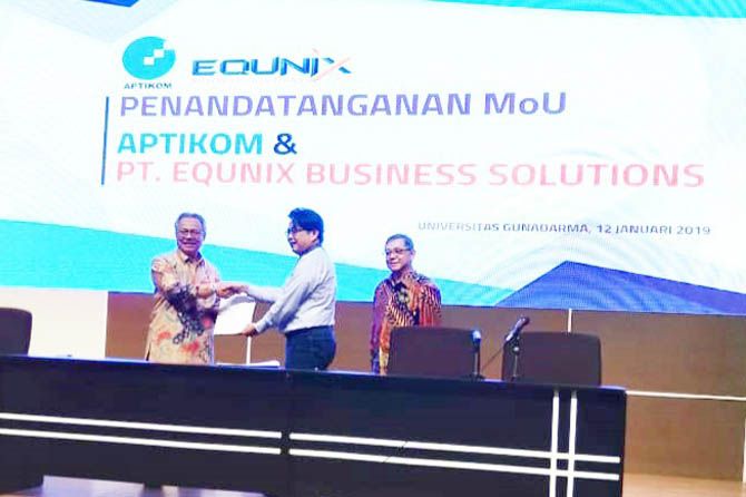 PT Equnix Business Solutions menjalin kerja sama dengan Asosiasi Pendidikan Tinggi Ilmu Komputer Indonesia (Aptikom). - Image