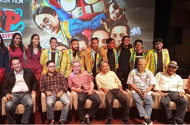 Para pemain dan anggota grup musik OM PSP saat rilis trailer film - Image