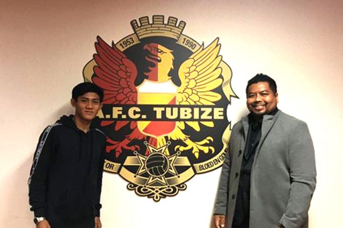 Firza Andika pastikan diri akan berkostum AFC Tubize musim ini. - Image