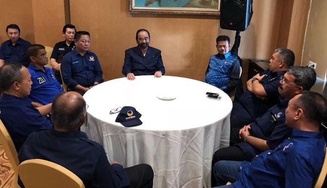 Konsolidasi Partai NasDem se-Indonesia di Manado, Sulawesi Utara (Sulut), Rabu (21/3). - Image