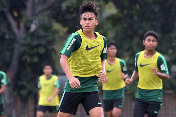 Khairul Ahmad Zakiri saat melakoni latihan bersama Timnas U-19 Indonesia - Image