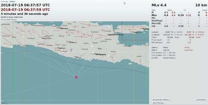 Peta gempa di Malang - Image
