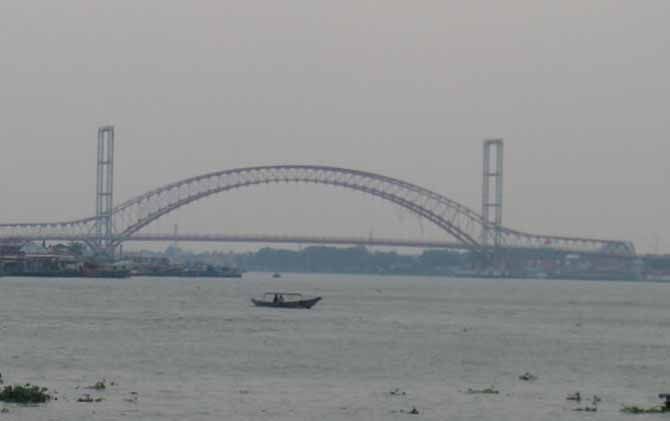 Kondisi kabut asap yang terjadi di Kota Palembang. - Image