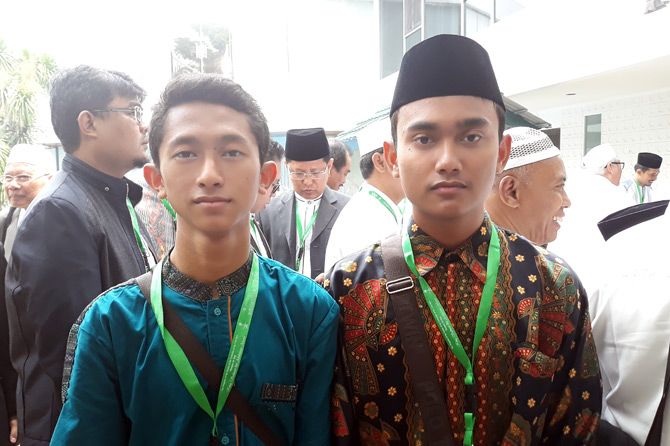 Dua hafiz dari 40 WNI yang diundang khusus dari Raja Salman untuk mengikuti ibadah haji di Arab Saudi. - Image
