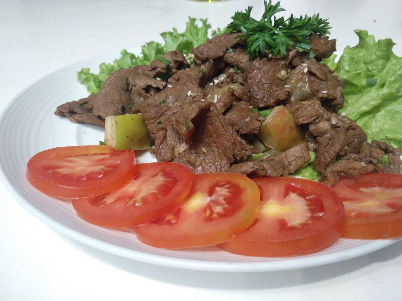 eef Sukiyaki, salah satu masakan tumisan yang rendah lemak, gula, dan garam - Image