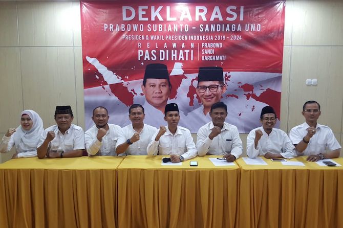 Jajaran pengurus Relawan PASDIHATI saat menggelar deklarasi di Jakarta beberapa waktu lalu. - Image