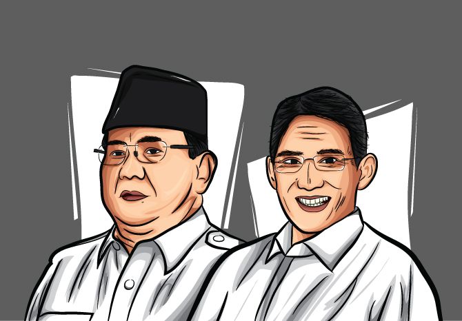 Prabowo Subianto memilih Sandiaga Uno menjadi Cawapres. - Image