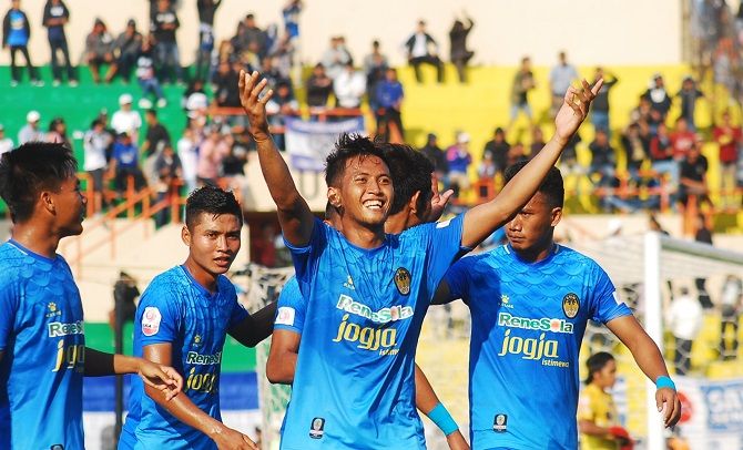 Ismail Haris, penyerang dari PSIM Jogjakarta yang menyumbang sebuah gol saat lawan Semeru FC. - Image