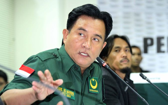 Ketua Umum PBB Yusril Ihza Mahendra sampai sat ini belum menyatakan dukunganya kepada salah satu calon yang ikut dalam Pilpres 2019. - Image
