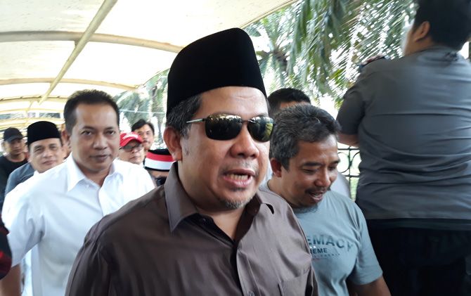 Fahri Hamzah di sela-sela acara May Day, Selasa (1/5) - Image