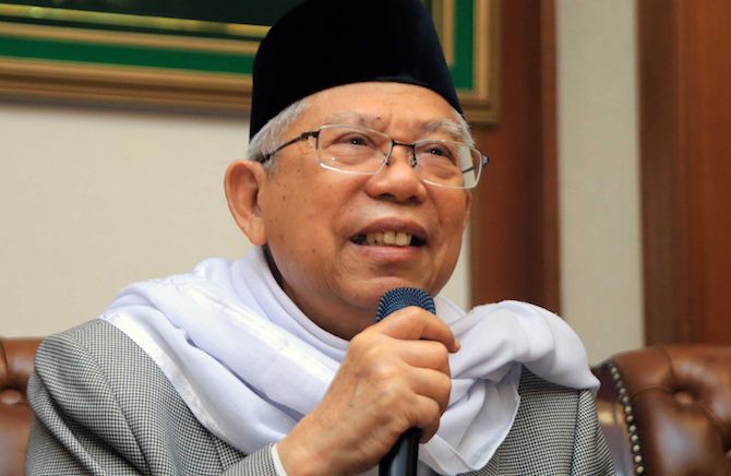 Ketua Umum Majelis Ulama Indonesia (MUI) KH Maruf Amin yang kini menjadi cawapres Joko Widodo, menyebut akan merangkul ulama alumni 212. - Image