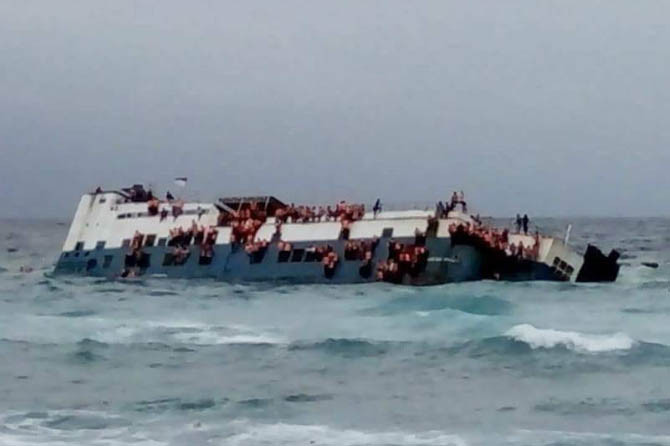 Kementerian Perhubungan menyebut Kapal Ferry KM Lestari Maju sengaja dikandaskan agar tidak tenggelam - Image