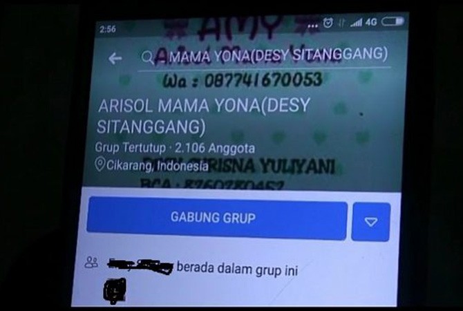 Penipuan arisan online melalui Facebook - Image