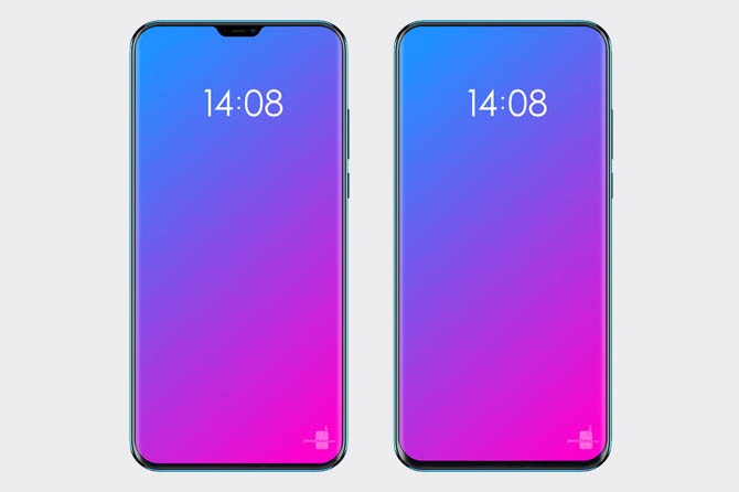 Ilustrasi: Mock-up gambar smartphone bezel-less Lenovo. - Image