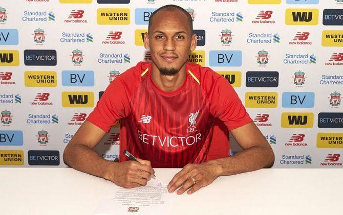Liverpool memperkenalkan Fabinho sebagai rekrutan baru pada musim panas ini. - Image