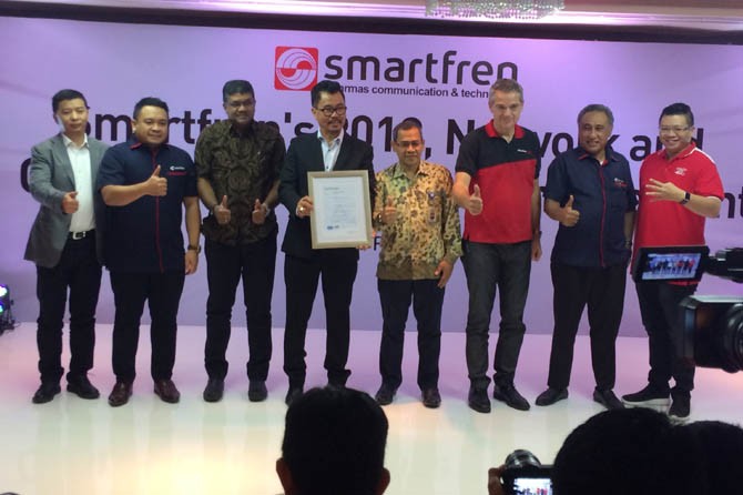 Smartfren saat konferensi pers Massive MIMO. - Image