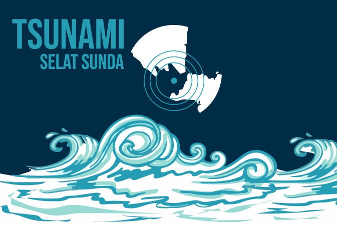 Ilustrasi: tsunami di Pandeglang. - Image