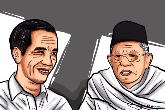 Capres Joko Widodo dan Cawapres KH Ma - Image