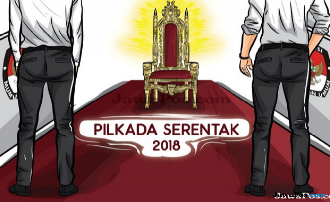 Calon Gubernur Jawa Tengah Ganjar Pranowo saat melakukan pencoblosan. - Image