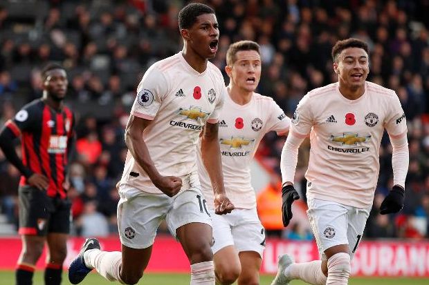 Pada pertemuan pertama musim ini, MU menang 2-1 atas Bournemouth - Image