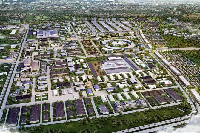 Maket pengembangan Kawasan Industri berbasis Halal milik PT Modern Industrial Estat di Serang - Image